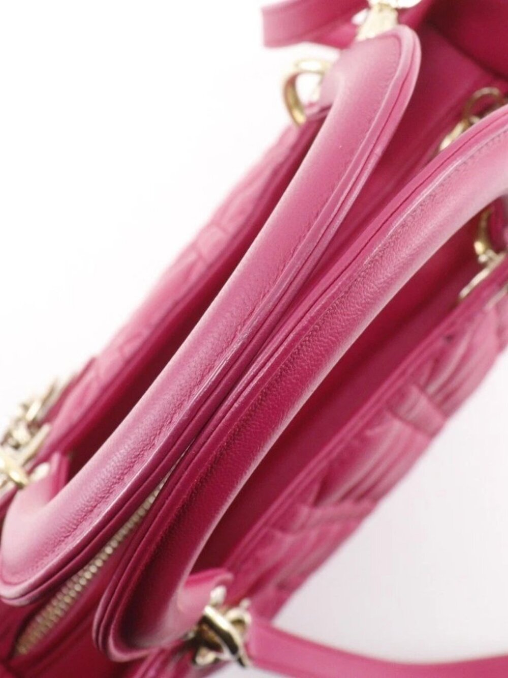 Dior Lady Dior Medium Handbag Canage pink lambskin Women - Picture 5 of 12